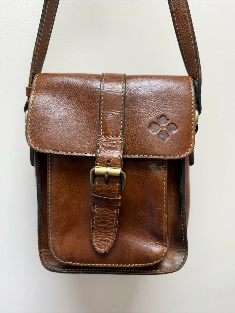 Patricia Nash Brown Leather Messenger Crossbody